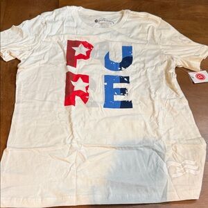 Pure Barre Tee with Red and Blue Design